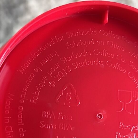 Starbucks Reusable Holiday Red Cup Limited Edition date code says 2013 like new - Picture 3 of 6